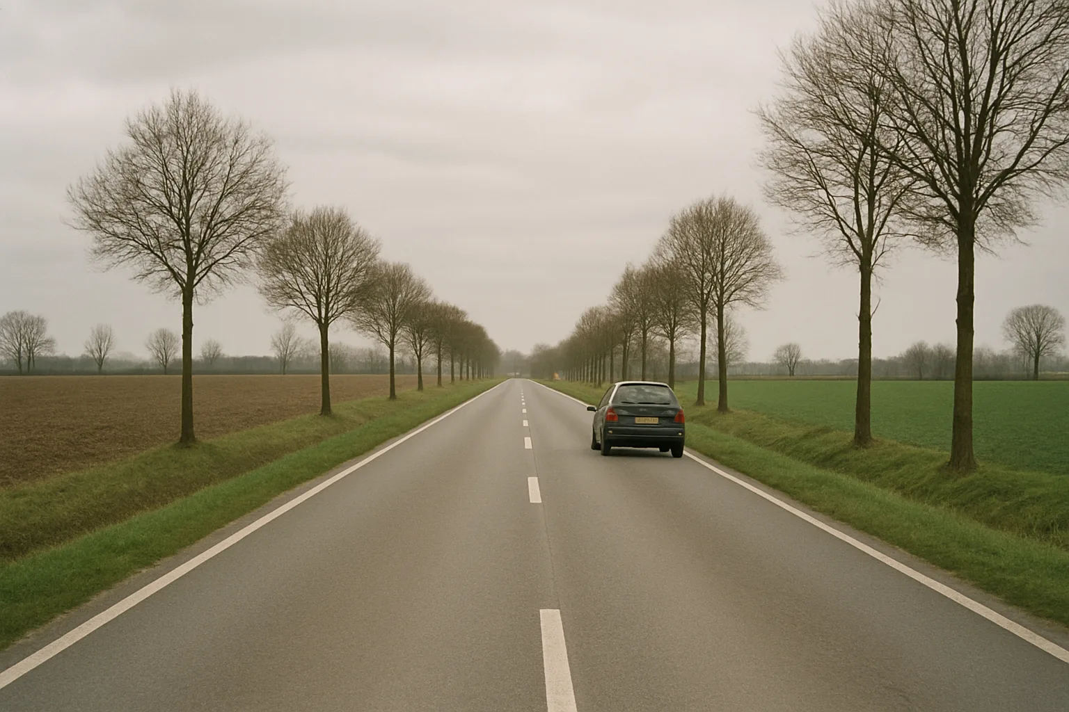Route ordinaire hors agglomération en Belgique, où la vitesse par défaut dépend de la région.